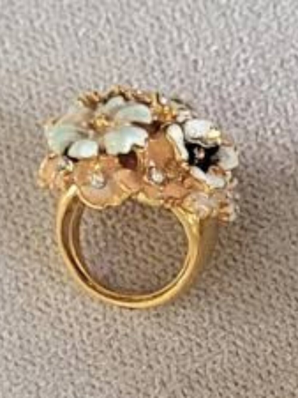 Kenneth Jay Lane Floral Bracelet Ring Set - Picture 5 of 9